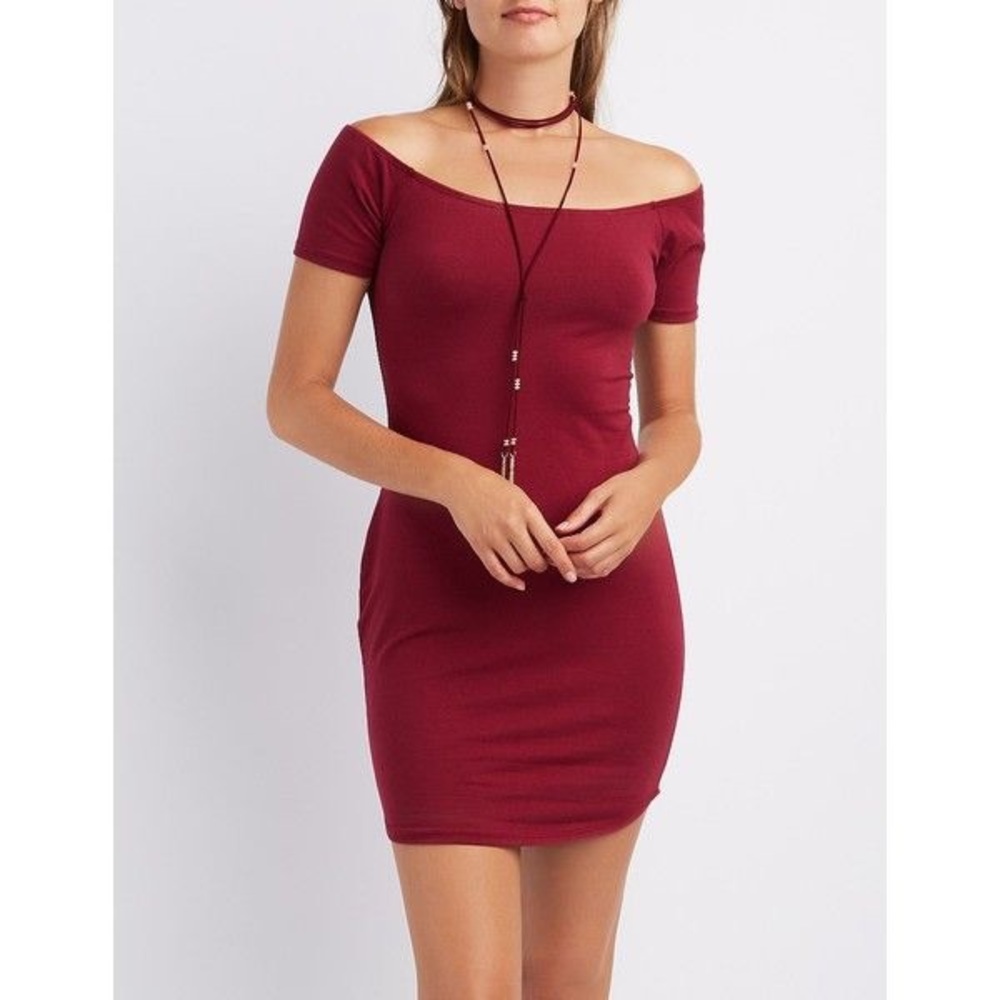 Charlotte Russe Off-shoulder Bodycon Dress